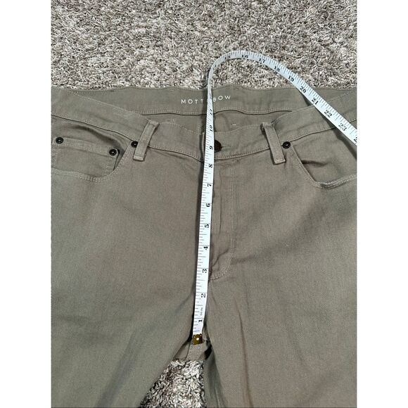 Mott & Bow Men's 35X34 Straight Mercer Jeans Olive Khaki Relaxed Stretch Denim - Picture 11 of 14